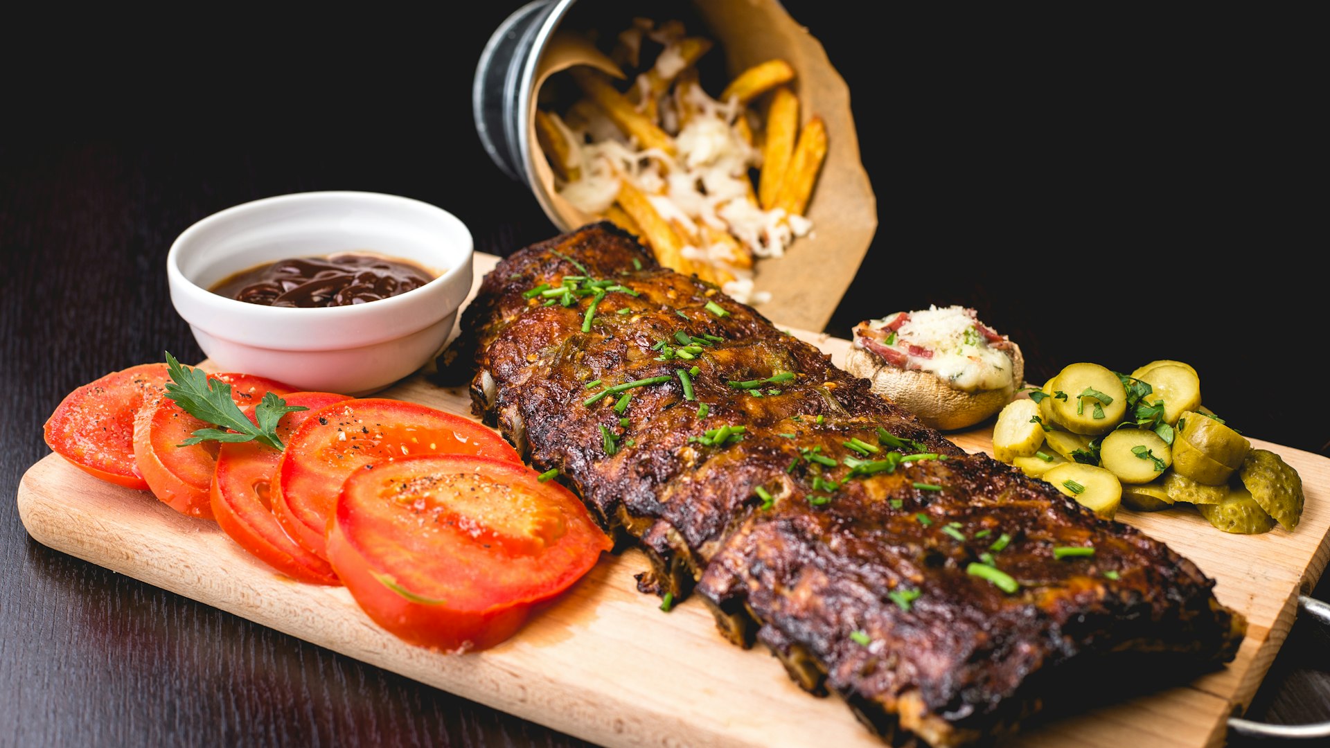 Appetizer platter spread